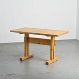 Solid pine table, Les Arcs, France