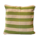 Coussin turc tissé à la main crème verte rayé