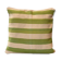 Coussin turc tissé à la main crème verte rayé