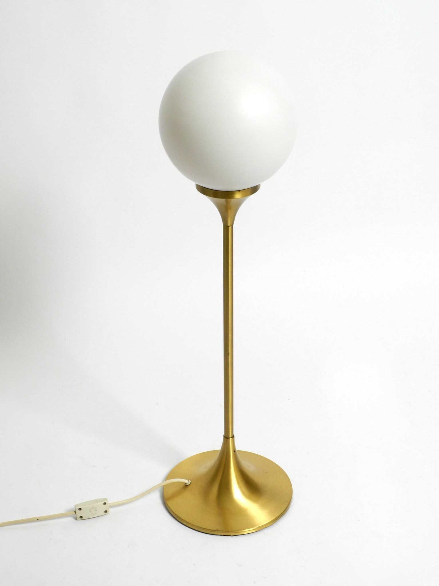 1960s table or floor lamp with a large glass ball from Sölken Leuchten