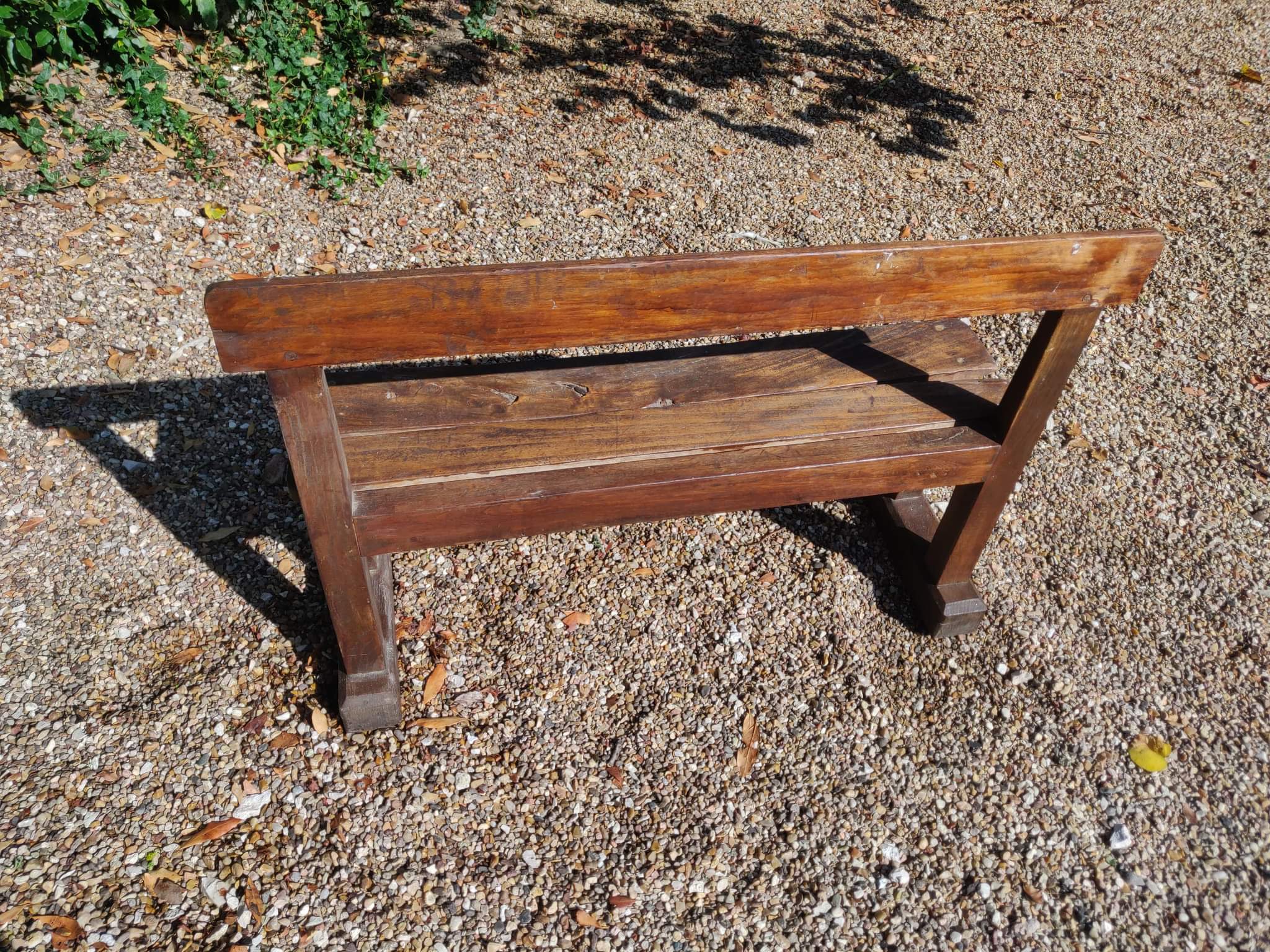 Old schoolboy bench