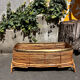 Rattan and bamboo planter, 60s, Gabriella Crespi style. Rare.