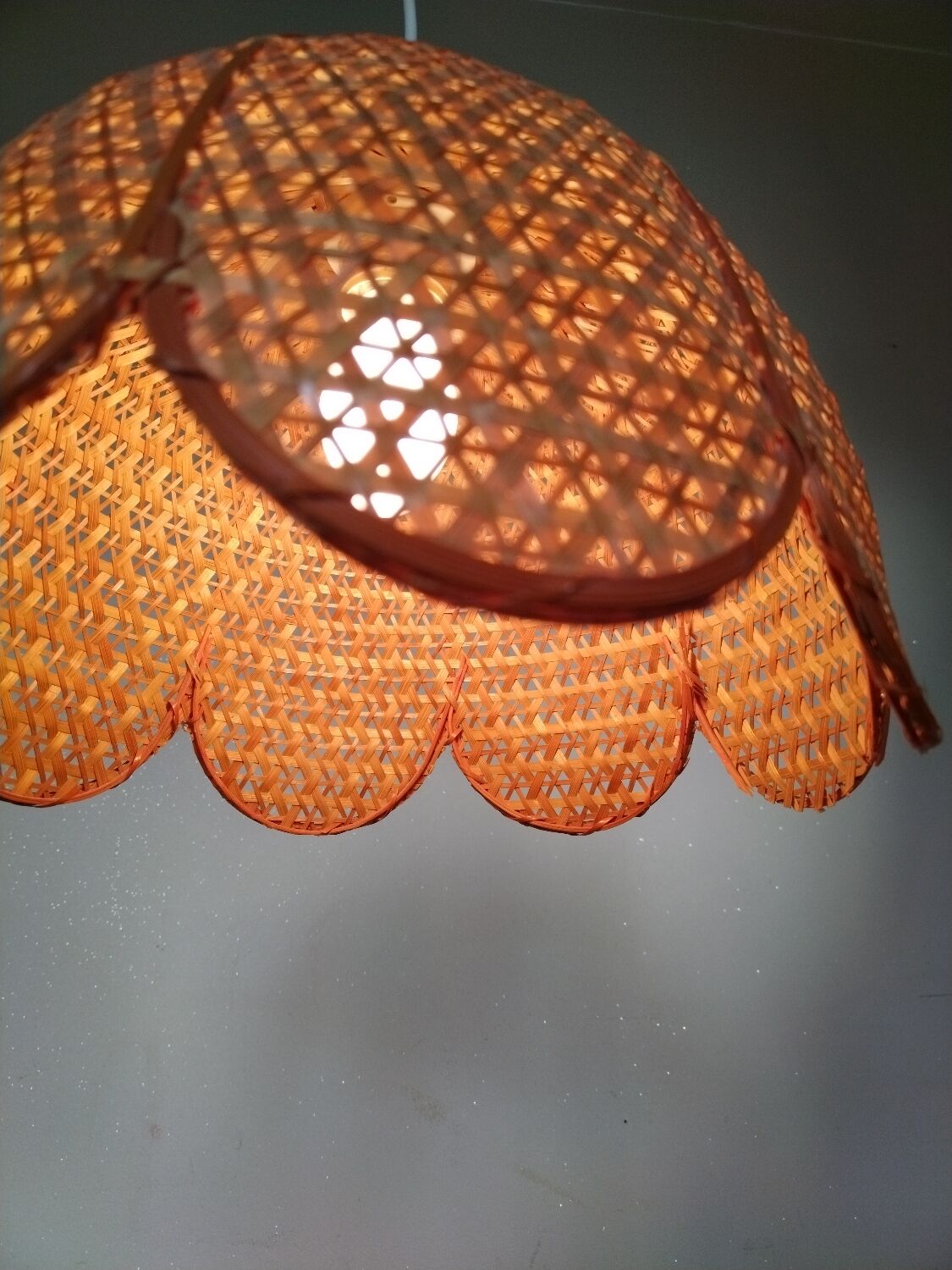 Rattan flower suspension