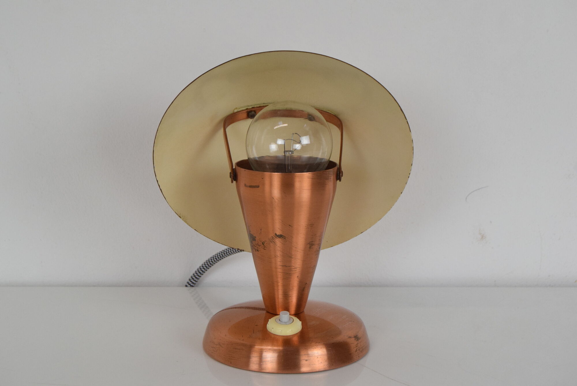 Art deco table lamp with flexible shade,1930's