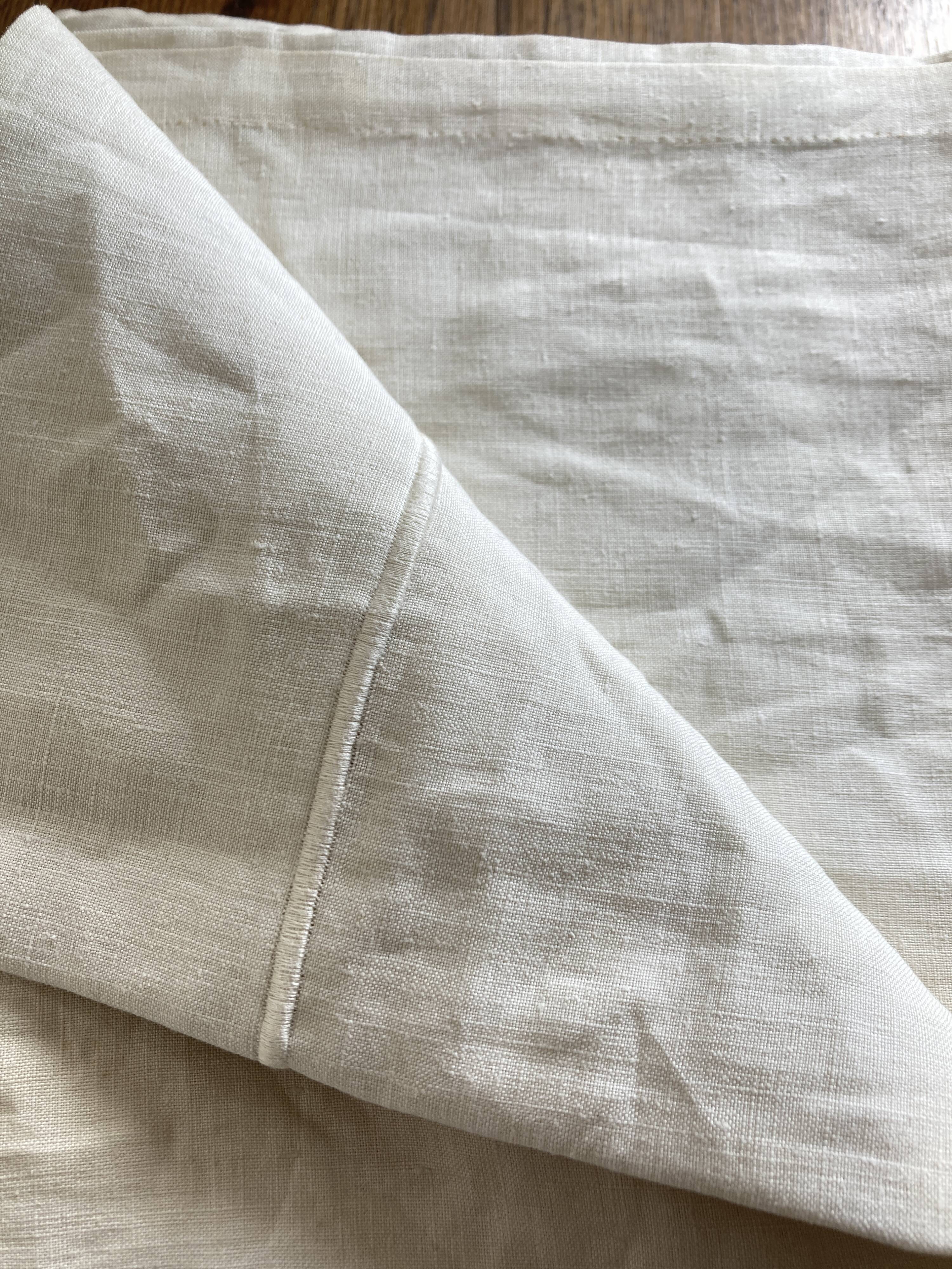 Drap de réserve 1960 en toile de lin brut 210x330