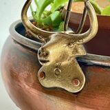 Cache-pot suspendu aux 3 buffles vintage