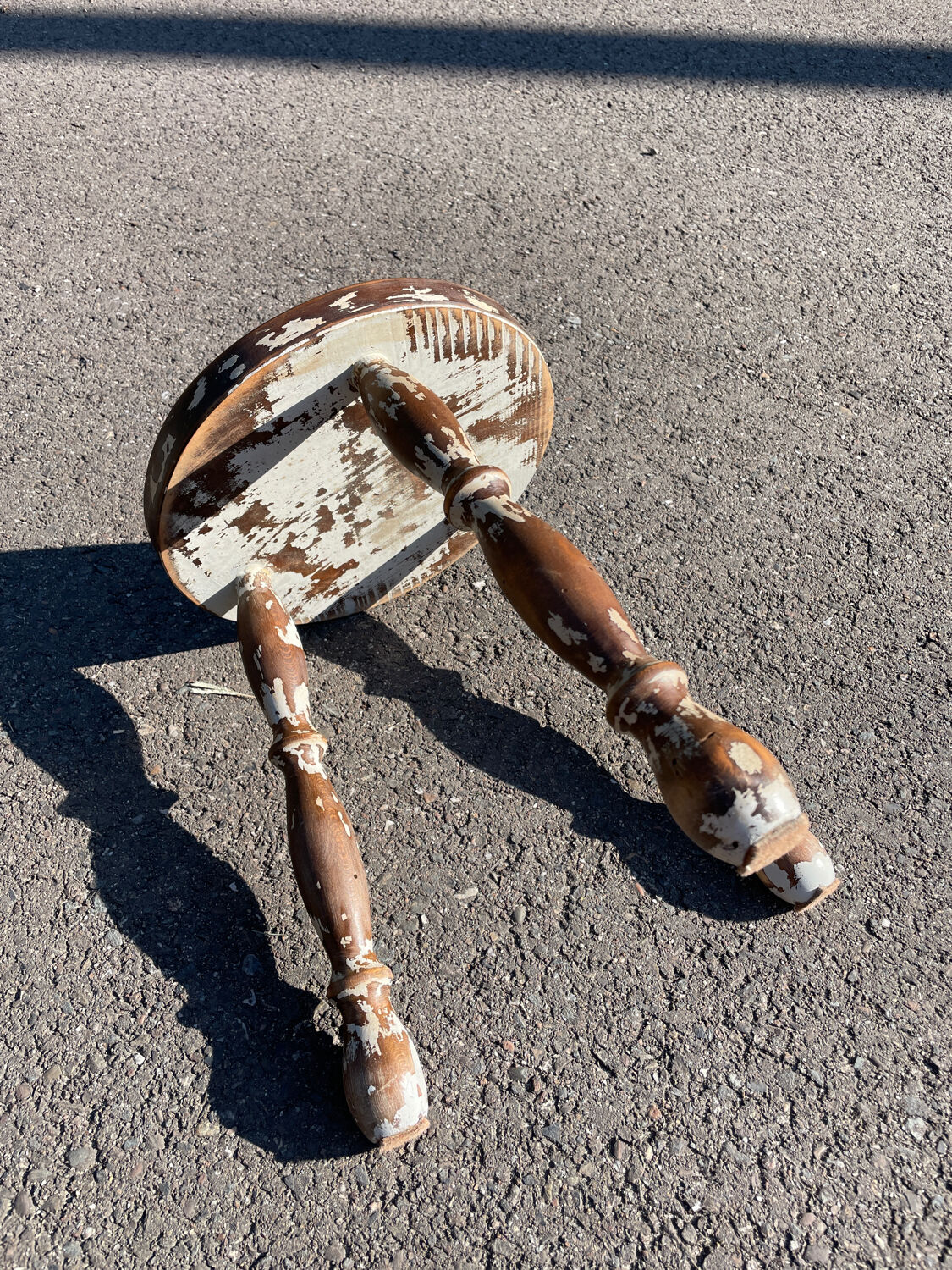 Wooden Tripod Farmhouse Stool