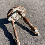 Wooden Tripod Farmhouse Stool