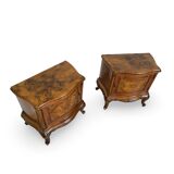 Paire de tables de chevet italiennes du milieu du XXe siècle