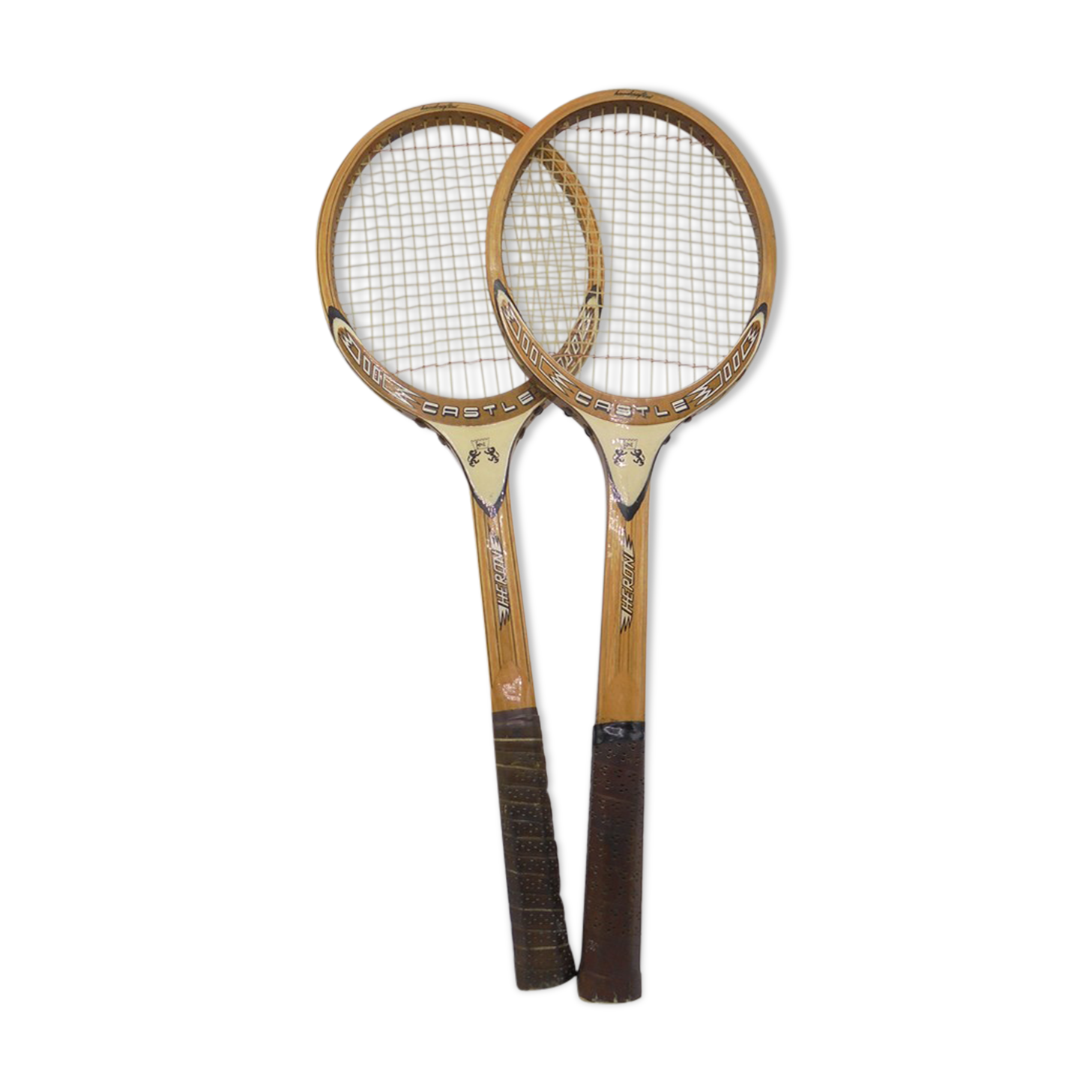 Ensemble de 2 raquettes en bois