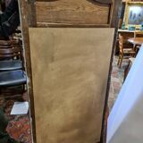 Mirror patinated golden and gray trumeau