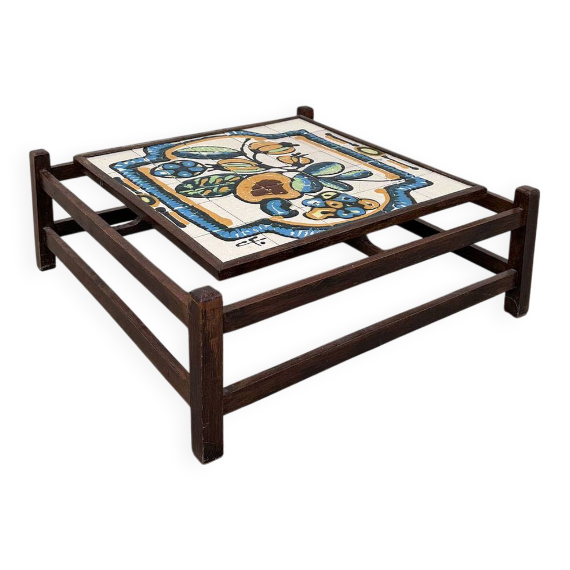 Teak and ceramic coffee table 1970