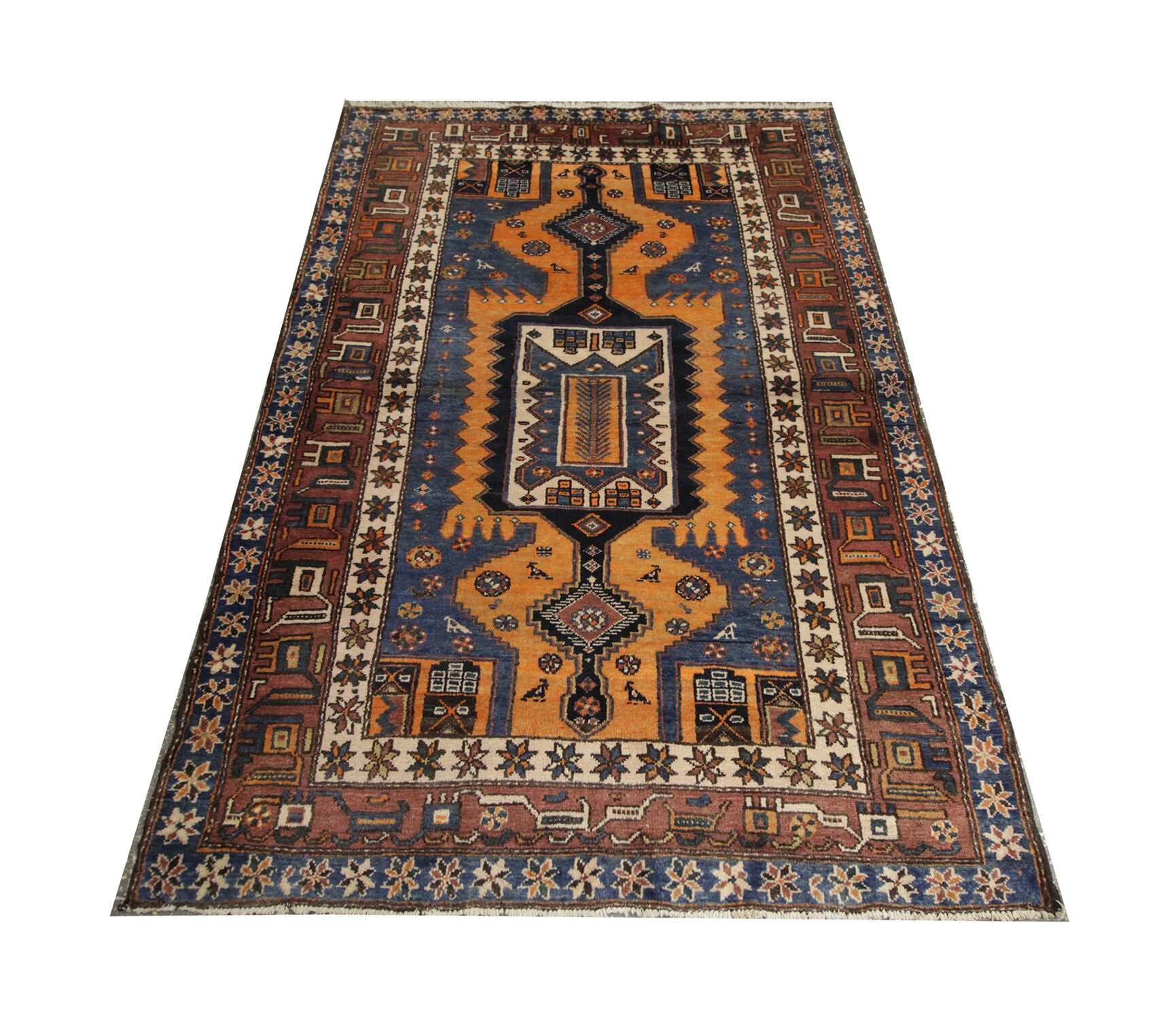 Vintage persian hamadan area rug- 136x192cm