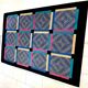 Tapis rectangulaire en laine noir et coloré par Missoni, Italie, années 1980.