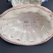 Paire de bougeoirs italiens signés