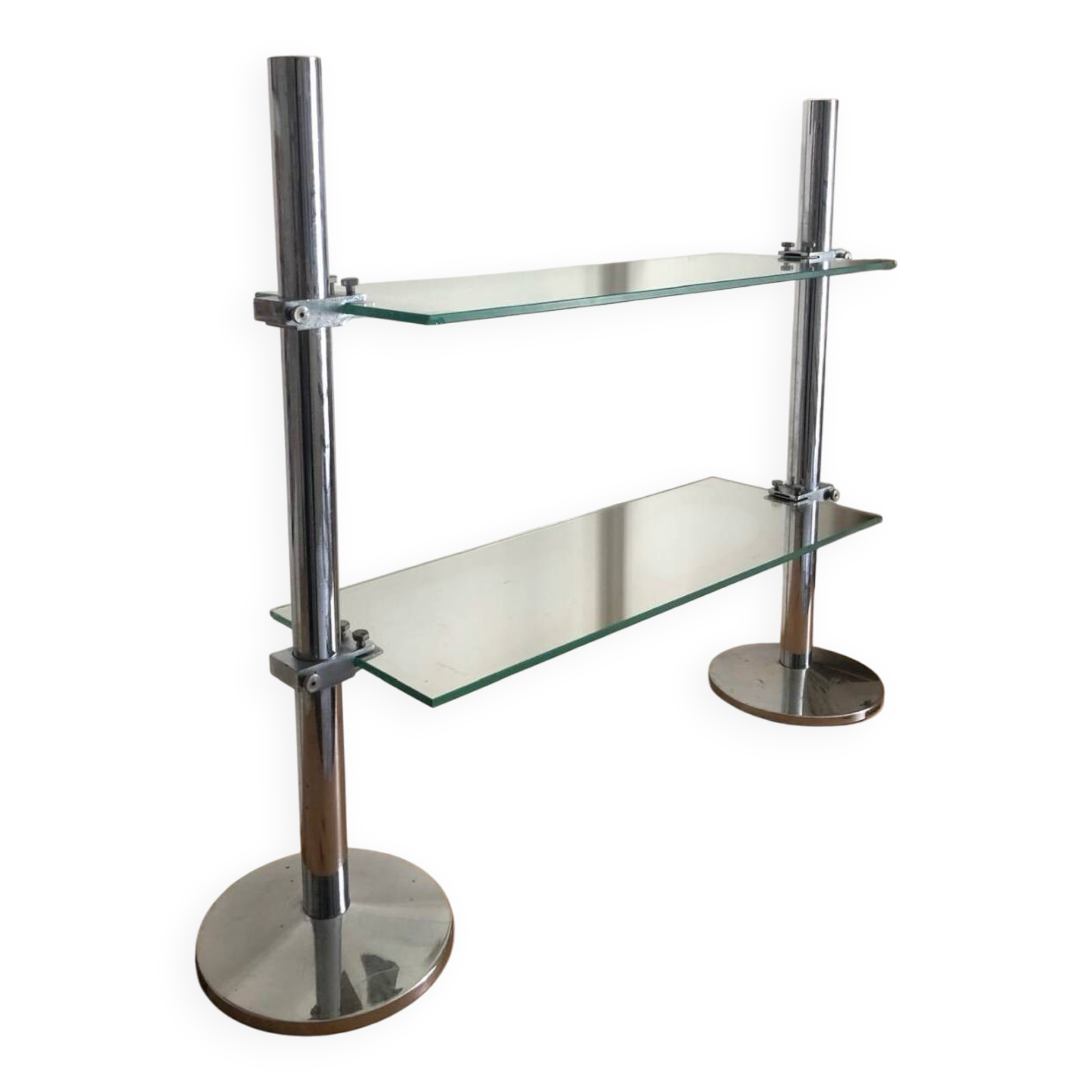 Vitrotub chrome metal shelf on legs