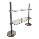 Vitrotub chrome metal shelf on legs