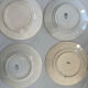 Lot of 6 green ironstone plates, antique French faience.
