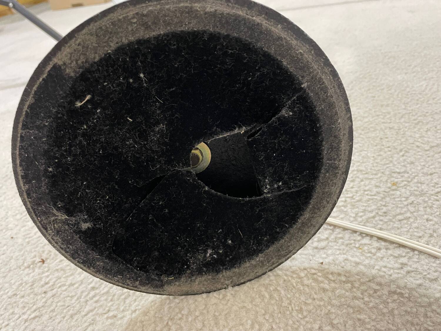 Vintage black metal floor lamp from the 70s