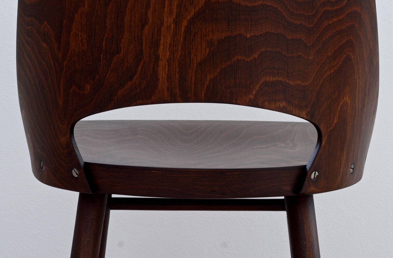 Set of 8 Mid Century Modern Dining Chairs by Radomir Hofman for TON, Model 514