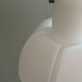 Suspension lamp, white opaline, Glashütte Limburg, Germany 1960