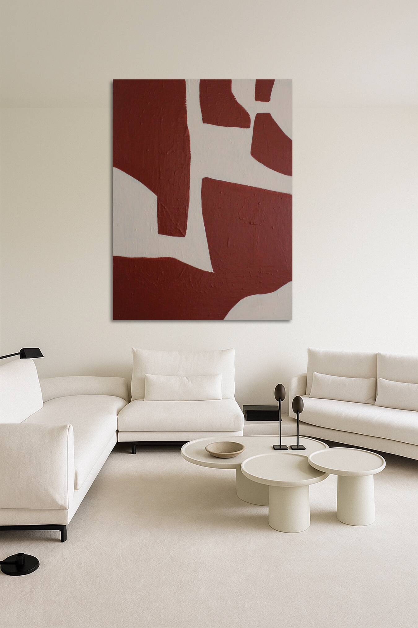 Organic abstract terracotta 100x80cm by Bodasca