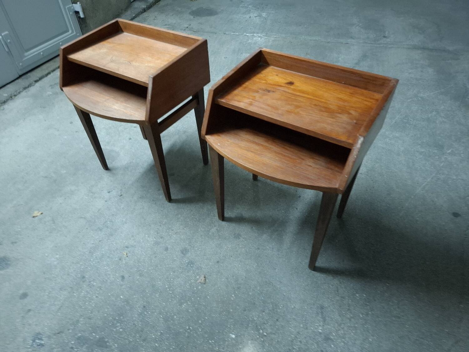 Scandinavian teak bedside table (2 available)