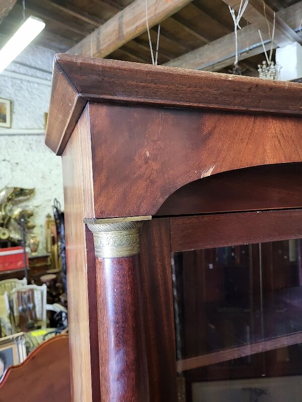 Empire library showcase in mahogany