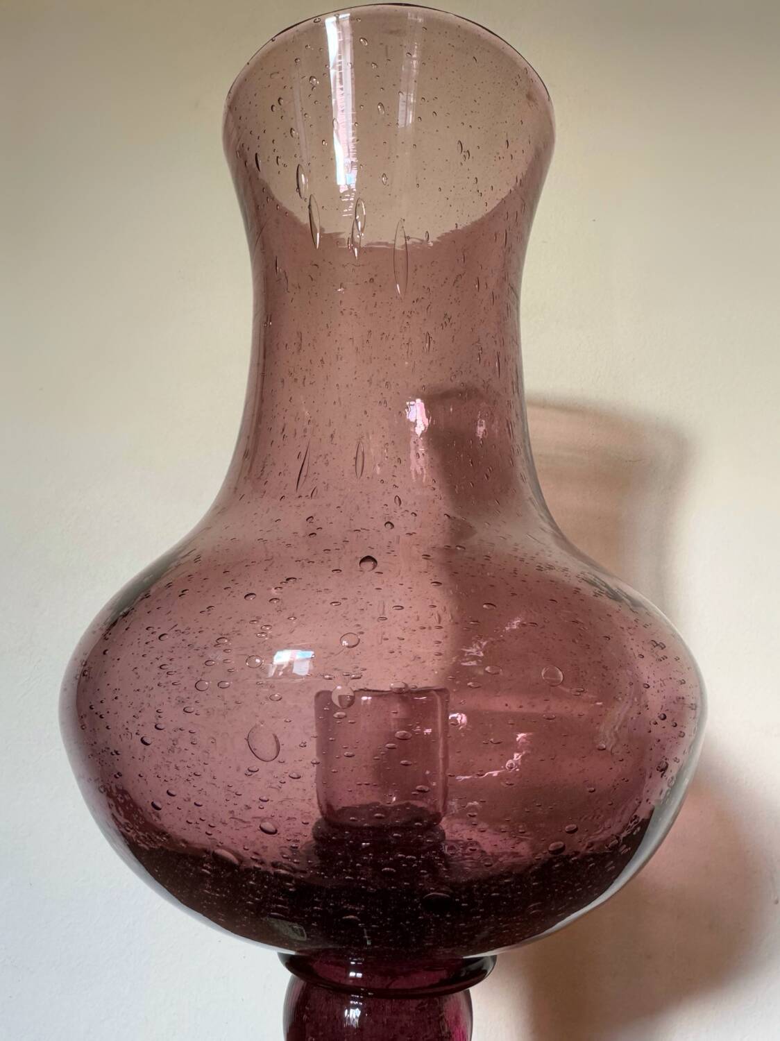 Large bubble glass tealight holder from Montauroux, 1960s