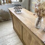 Two-sided central island counter in pine 220cm