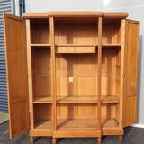 Library cabinet Art Deco columns with godrons