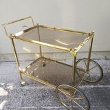 Rolling dessert brass removable tray 70s