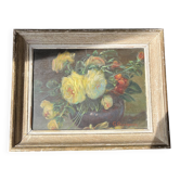 Oil on canvas painting Still Life G. Grandperrin 19th century