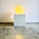 Large 'Nessa' Murano Glass Sphere Lamp In Opal White By Gino Vistosi For Vistosi, Italy 1970S
