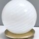 Pair of postmodern spheric murano glass table lamps by tronconi, italy