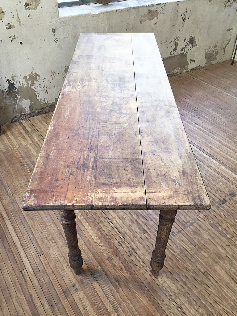 Antique farm table