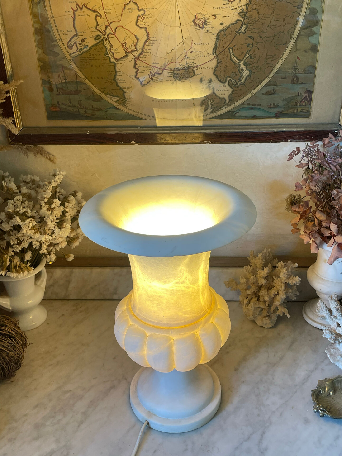 marble lamp Médicis vase Art Deco