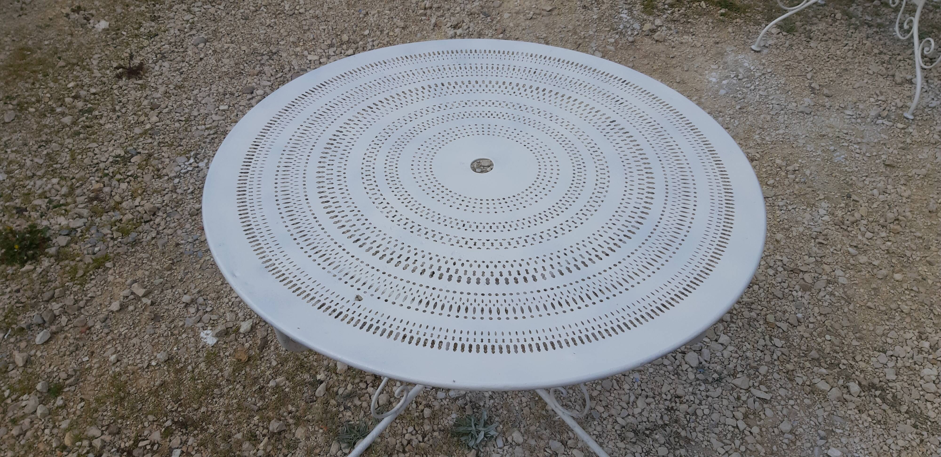 Wrought iron garden table 1900