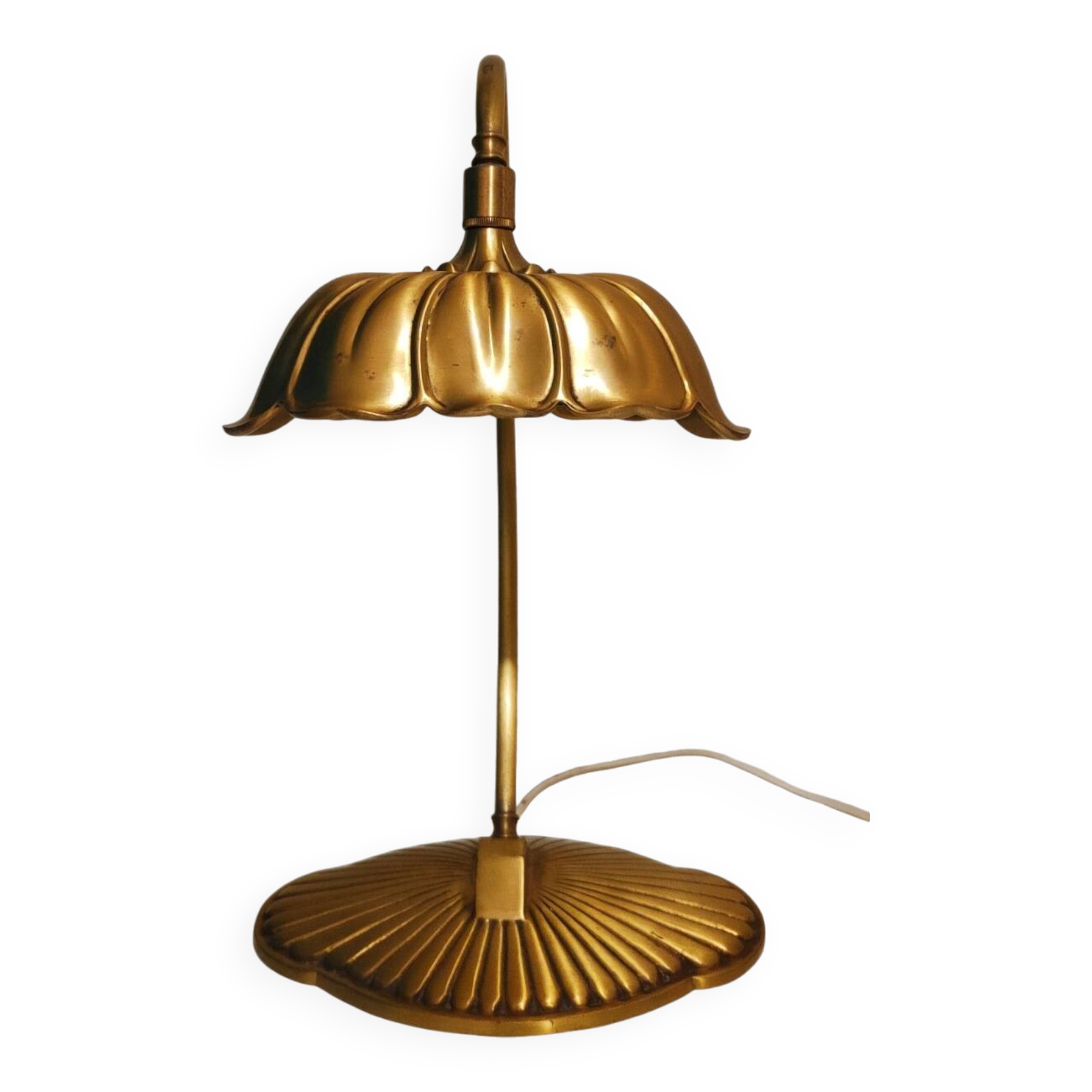 Magnificent bronze lamp by Lucas Rambouillet stone