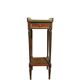 Table d’appoint Louis XVI en acajou, marbre et laiton – vers 1900