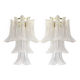 Contemporary Diamanted Transparent “Selle-Petali ” Murano Glass Wall Sconce