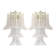 Contemporary Diamanted Transparent “Selle-Petali ” Murano Glass Wall Sconce