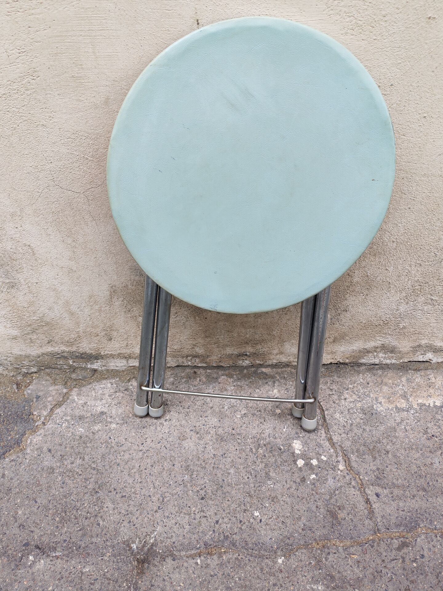 Tabouret pliant vintage Allemagne de L'Est 60/70