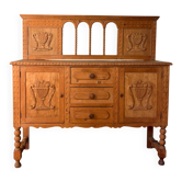 Carved wooden sideboard