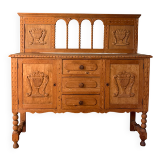 Carved wooden sideboard