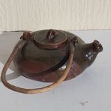 Signed vintage sandstone teapot