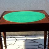 Antique Louis XVI solid mahogany game table, good condition, portfolio model