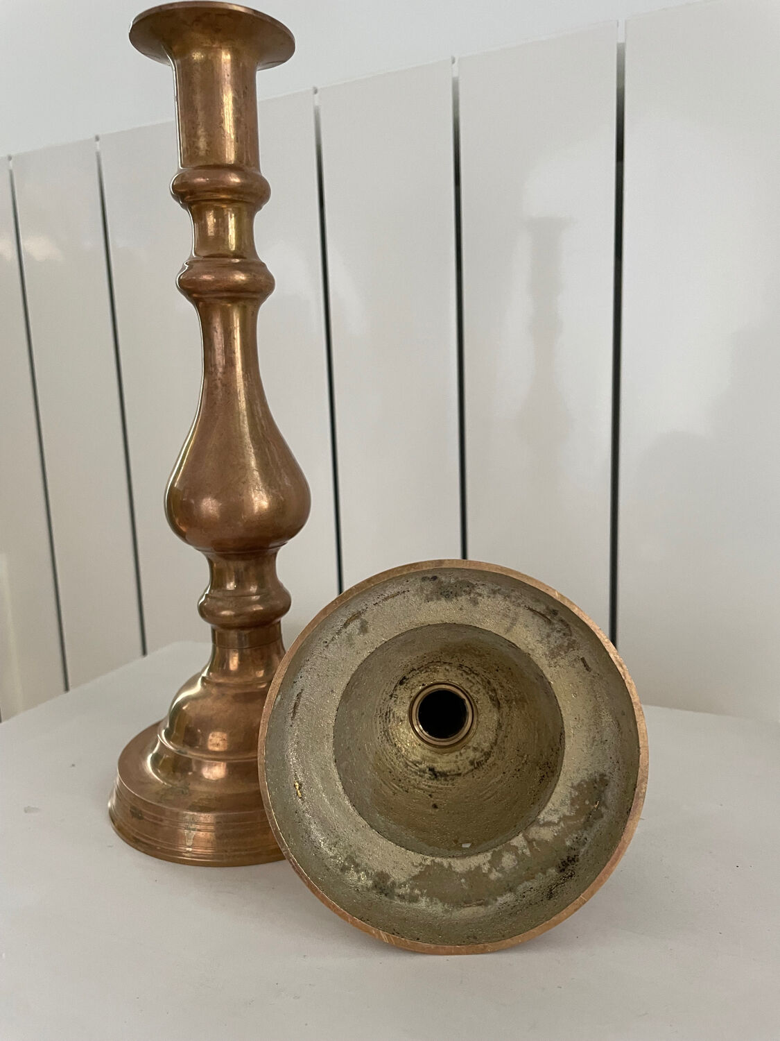 Pair of brass candlesticks