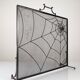 Écran de feu en fer forgé avec sculpture d'araignée, années 1970