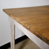 Patinated wooden dining table